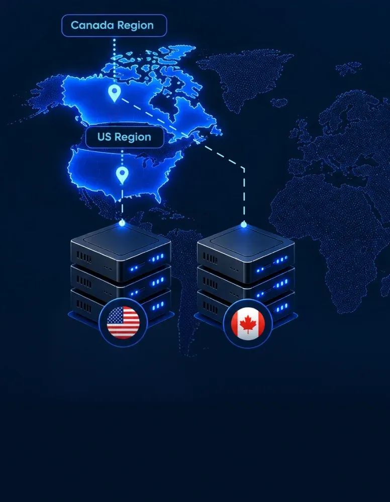 Régions des États-Unis et du Canada